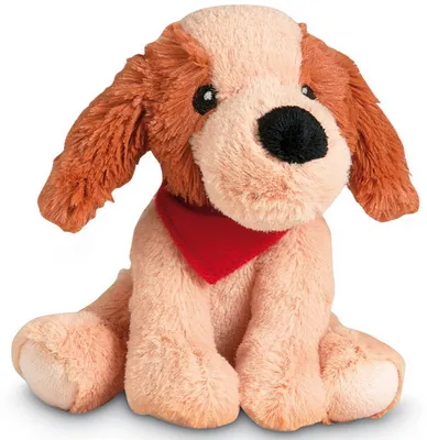 Игрушка плюшевая собачка, красный