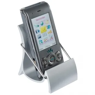 Пластиковая подставка для мобильного телефона, серебристый