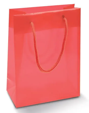 Прозрачная пластиковая сумочка для подарков из полипропилена, красный