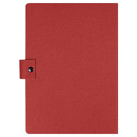 Блокнот А5 Tasmania, в твердой обложке со стикерами в линейку, красный