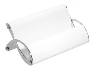 Настольная визитница металлическая, белый Настольная визитница металлическая, белый