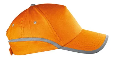 Бейсболка со светоотражающей полосой на козырьке, 5804410, оранжевый