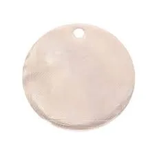 Фликер круглый и отверстием для подвески, UP027060, ,белый