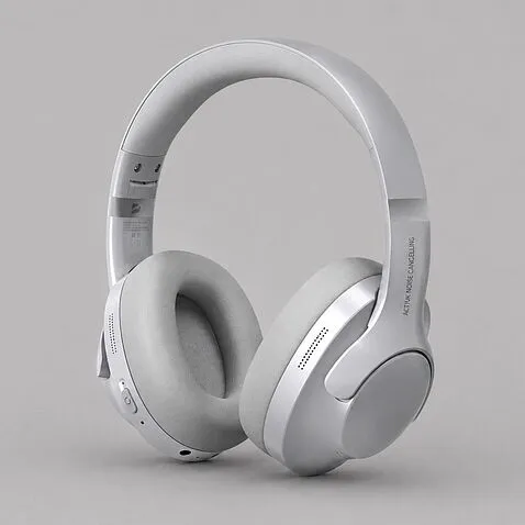 Беспроводные накладные наушники Stereo Ultra ANC, BT 5.4, ANC/ENC, 500мАч, серебристый, Deppa