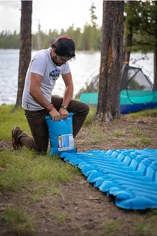 Надувной коврик Static V Double, синий