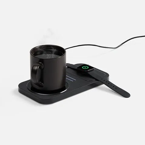 Беспроводное зарядное устройство с подогревом кружки Hot Task, черное