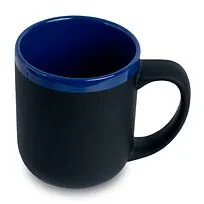 Кружка Barrel, софт-тач, чёрно-синяя