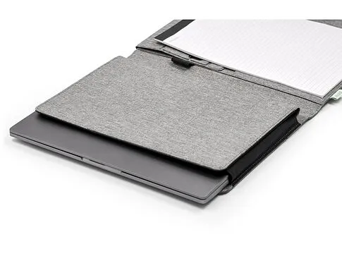 Портфолио А4 из RPET с отделением для ноутбука NotyFolio Eco, 20 л FSC бумаги, серый