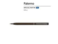 Ручка шариковая автоматическая BrunoVisconti® PALERMO цвет корпуса коричневый, soft-touch, 0.7 мм