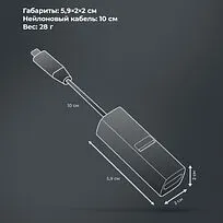 USB-хаб 3 в 1 USB-C - USB-A3.0 + USB-C PD100Вт + HDMI, серый, Deppa