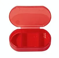 Витаминница TRIZONE, 3 отсека; 6 x 1.3 x 3.9 см; пластик, красная