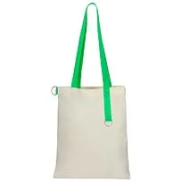 Сумка для покупок White GLOW 325 г/м² с ремувкой, зелёная