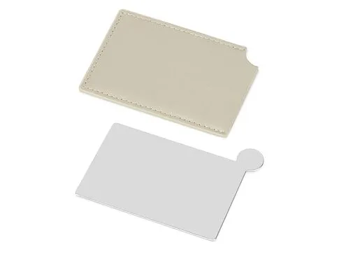 Зеркало в чехле Style, серебристый/бежевый (Р)