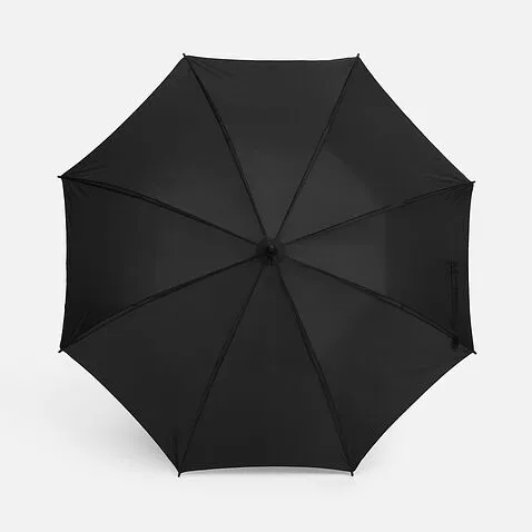 Зонт-трость Hidecolor с цветными спицами, черный с оранжевым