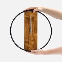 Часы Woodix, черные с коричневым