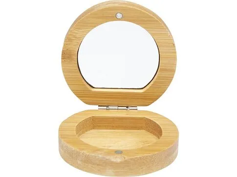 Карманное зеркало в бамбуковой раме Afrodit, natural