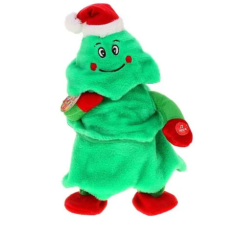 МЯГКАЯ ИГРУШКА МЕХАНИЧЕСКАЯ  quot;ЕЛОЧКА quot; В КОЛПАКЕ ПОЕТ, ХОДИТ 333858