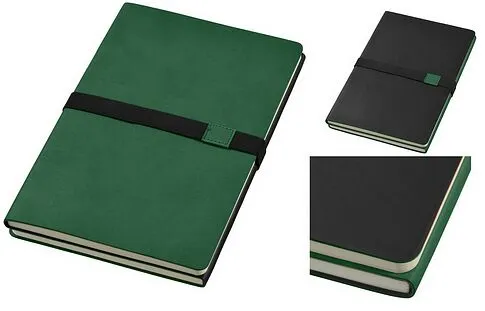 Блокнот Doppio А5, черный/зеленый Блокнот Doppio А5, черный/зеленый