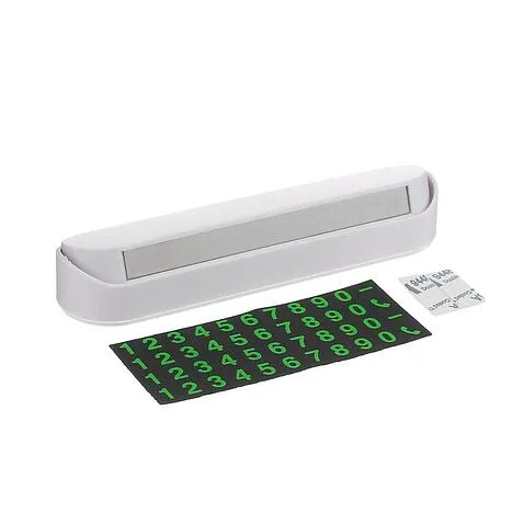 Парковочная табличка с номером телефона, белый