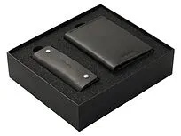 Подарочный набор Long River: обложка для паспорта, ключница, черная коробка