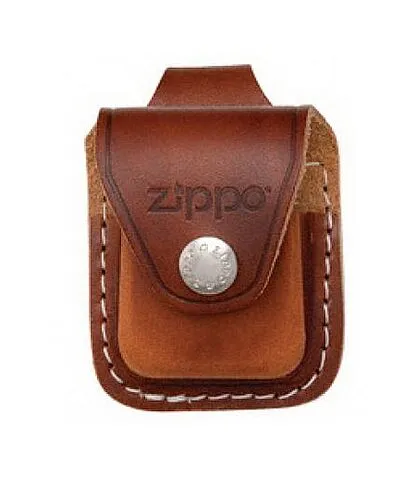 Чехол ZIPPO для зажигалки шириной 36 мм, кожа, с фиксатором на ремень, коричневый