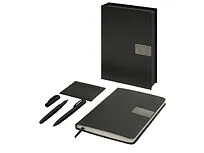 Подарочный набор Goethe с блокнотом А5, 2-мя ручками и картхолдером, черный
