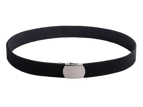 Ремень на пояс Canvas из ткани с металлической пряжкой, черный