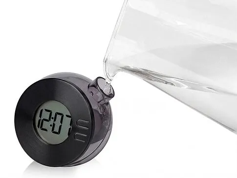 Водяные часы из бамбука Splash Hour, черный
