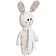 Мягкая игрушка Beastie Toys, заяц с белым шарфом