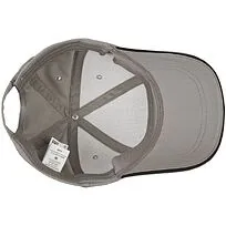 Бейсболка Canopy, серая с черным кантом