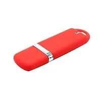 Флешка Shape с покрытием Софт Тач в футляре, красный