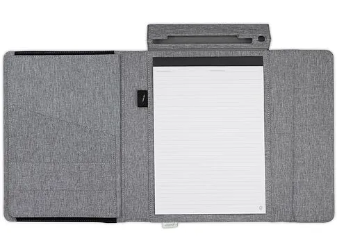 Портфолио А4 из RPET с отделением для ноутбука NotyFolio Eco, 20 л FSC бумаги, серый