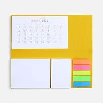 Календарь настольный Grade, желтый