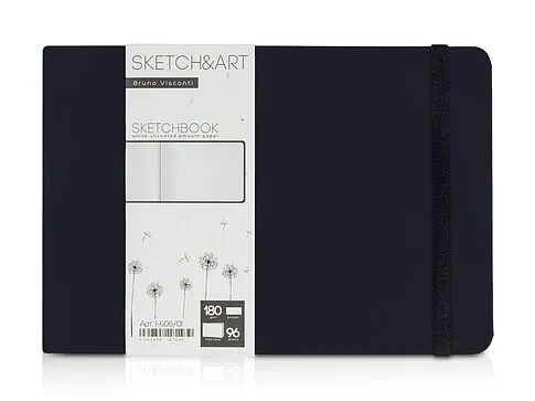 Скетчбук Sketch & Art в твердом переплете 213х146 мм, 96 л. белой бумаги 180 г/м2, черный