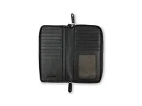 Кошелёк женский BUGATTI Elsa, с защитой данных RFID, чёрный, воловья кожа/полиэстер, 19х3х10,5 см