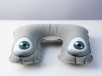 Надувная подушка под шею в чехле Sleep, темно-серая