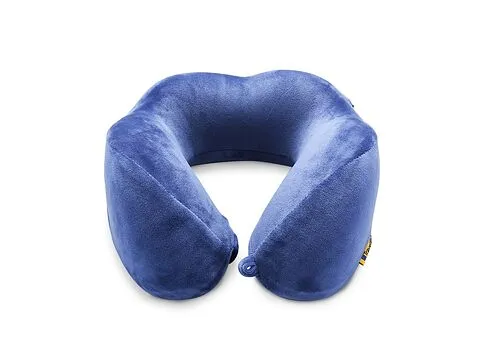 Подушка для путешествий с эффектом памяти, с капюшоном Hooded Tranquility Pillow, синий