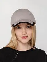 Бейсболка Honor, серая с черным кантом