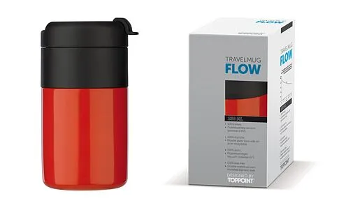 Двухстенная вакуумная бутылка FLOW Toppoint design 250 мл, красный