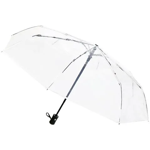 Автоматический противоштормовой зонт Transparent, прозрачный