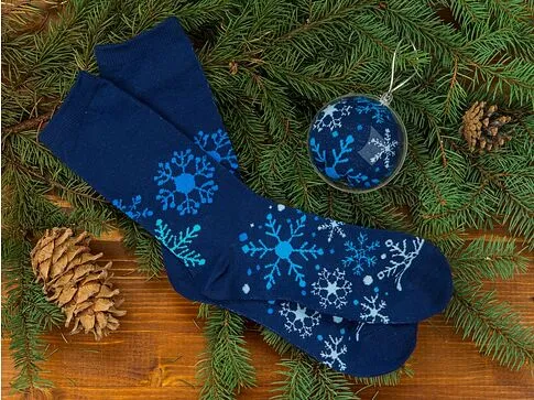 Носки в шаре Снежинка мужские, синий