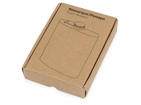 Фляжка 240 мл Remarque soft touch, 304 сталь, синий (Р)