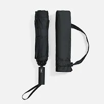 Зонт обратного сложения twoGether с двойным куполом, черный