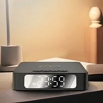 Часы с беспроводной зарядкой Raven 3в1, черный