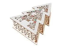 Шкатулка из фанеры в виде елки Firytale , серебристая