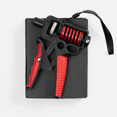 Эспандер кистевой пружинный Motive Power, черный с красным