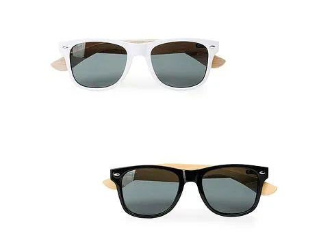 Солнцезащитные очки EDEN с дужками из натурального бамбука, натуральный/белый