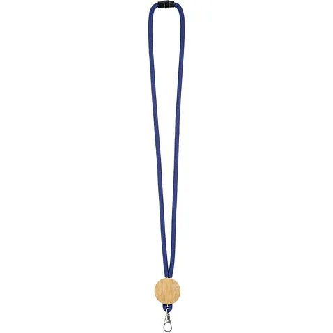 Шнурок для бейджа Tube Wood, синий