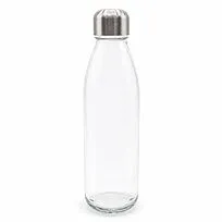 Бутылка стеклянная с манжетой и держателем Glassy, чёрная