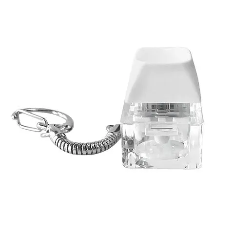 Брелок PUSH ME с LED подсветкой, Белый